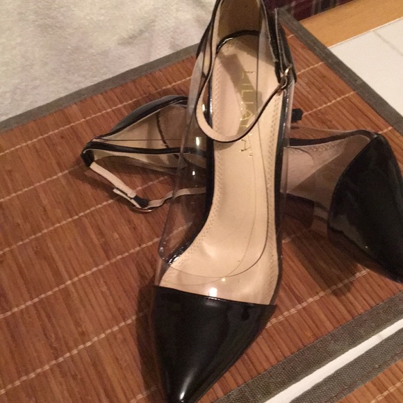 Shoes Black paten leather & Clear trim heel 4.5 in - Picture 5 of 5